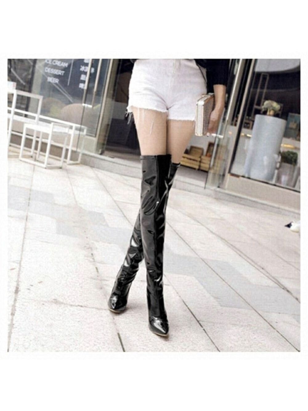 Patent over the knee boots